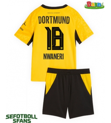 Borussia Dortmund Ethan Nwaneri #18 Hemmaställ Barn 2026-27 Kortärmad (+ Korta byxor)